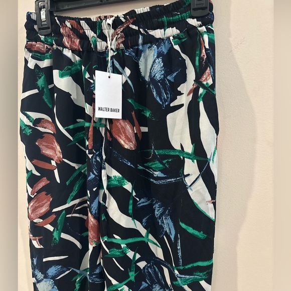 Walter Baker (Anthropologie) NWT Midnight Tulip  Floral Pant Sz S, w/ pockets - Picture 4 of 7
